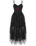 Punk Rave Daily Life Kiss From A Rose Gothic Midi Dress