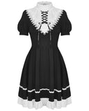 Dark In Love Rebel Princess Gothic Lolita Doll Dress - Black & White