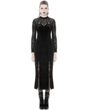 Dark In Love Diascia Gothic Velvet Dress - Skull Cameo