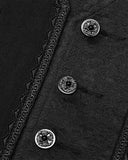 Punk Rave Mens Dark Gothic Spliced Jacquard Waistcoat Vest